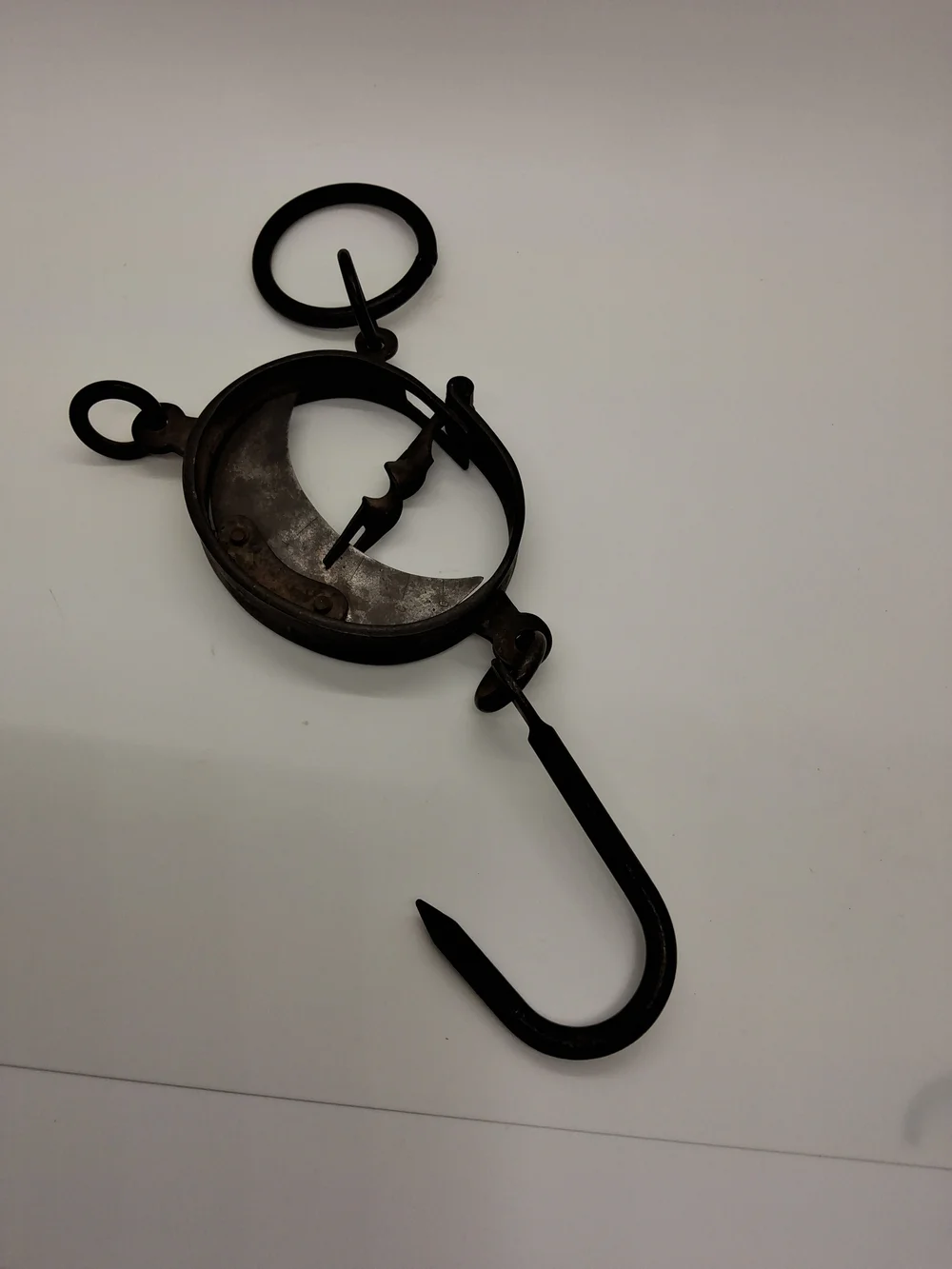 Primitive Antique Rusty Iron Scale with Hanging Hook ~ Rare Find~
